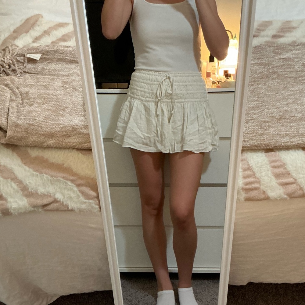 Mini Linen Skirt- mustard seed